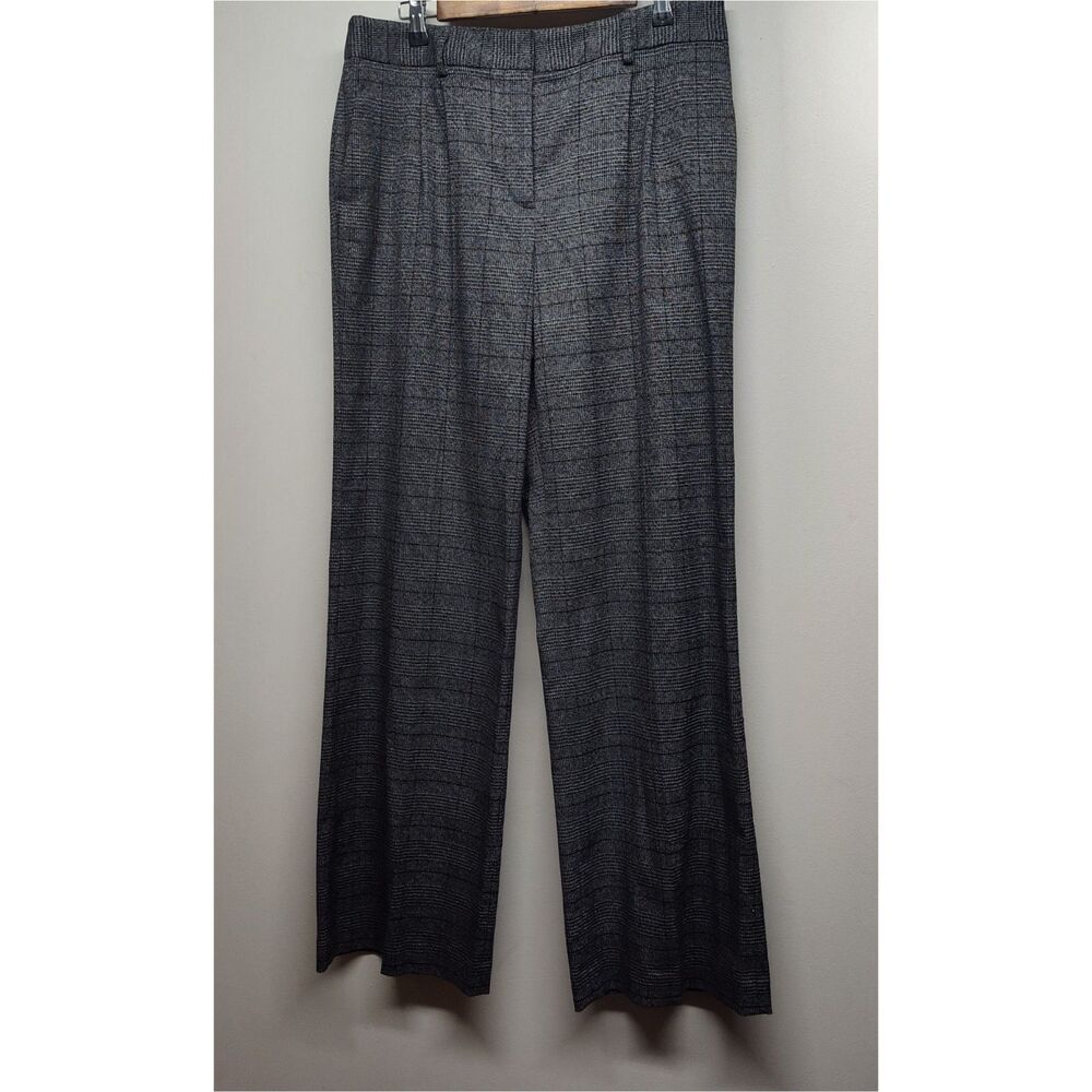 Calvin Klein Pants Women Size 12 Gray Checkered Workwear